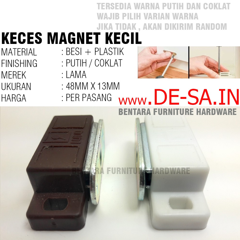 2 x Lama 48MM Door Magnetic  Catches Keces Magnet  Pintu  