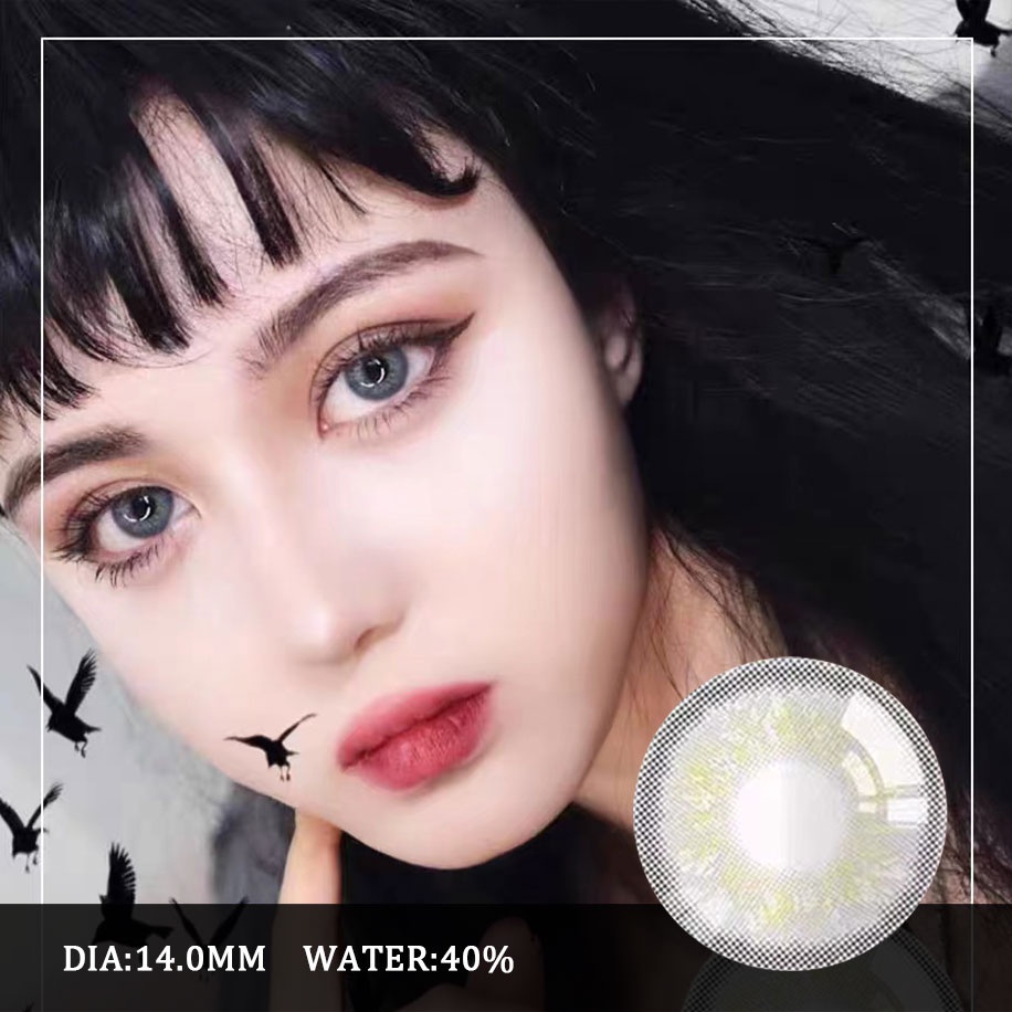 2022 BARU【COD&amp;Spot】~~RUSSIA GARIL-GREY BROWN BLUE SOFTLENS   lensa kontak By Exoticon - Living Color - Riasan alami yang fantastis-lemparan tahunan！