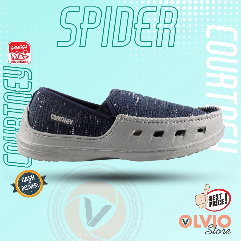 Ardiles Courtney SPIDER - Sepatu Slip On Phylon Pria Courtney By Ardiles Original