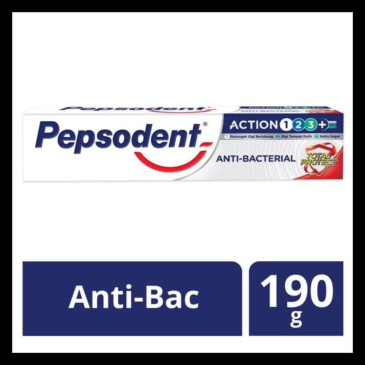 100% TERMURAH KECANTIKAN PEPSODENT ACTION 123 PASTA GIGI ANTI BACTERIAL 190GR 100% TERMURAH