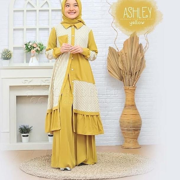 ۝ [ TERBARU ] Ashley Kids 8-11 Tahun / Setelan Anak Perempuan Terbaru / Gamis Muslim Murah / Kekinia