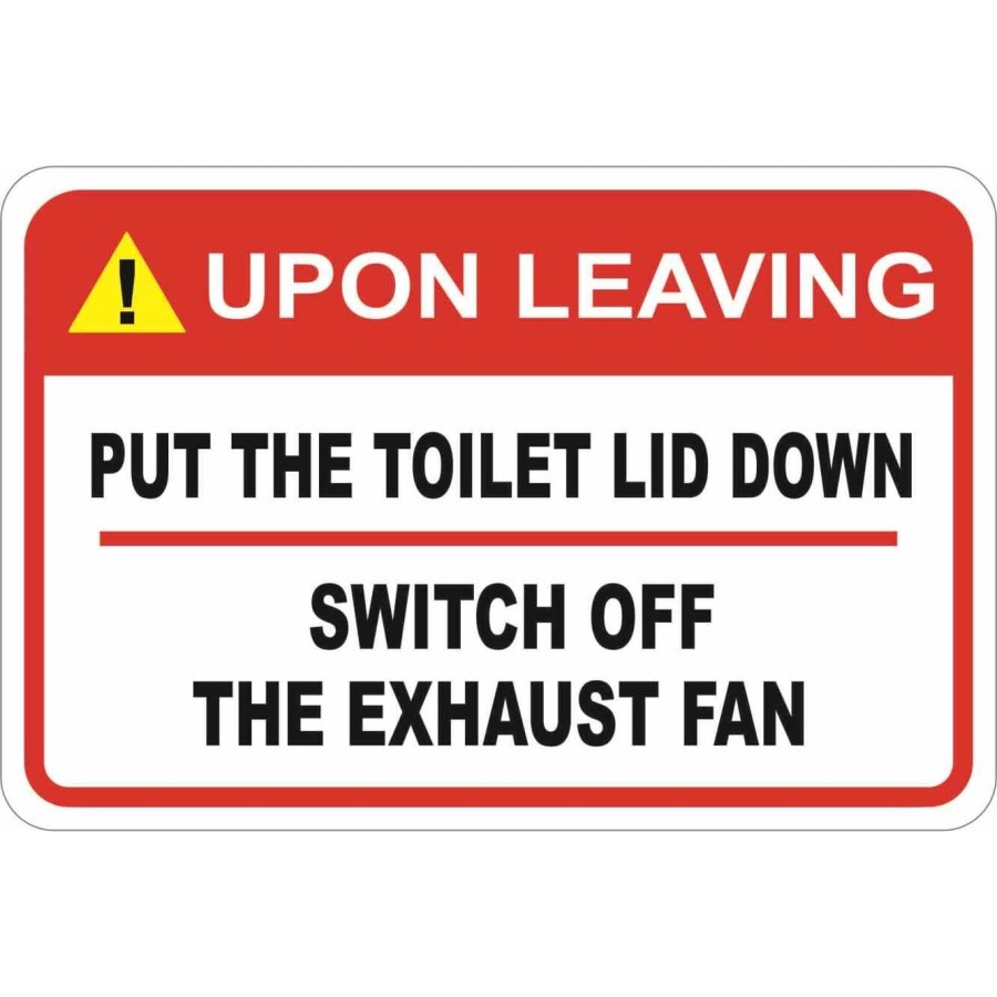 Jual Sign Label PUT THE TOILET LID DOWN Shopee Indonesia