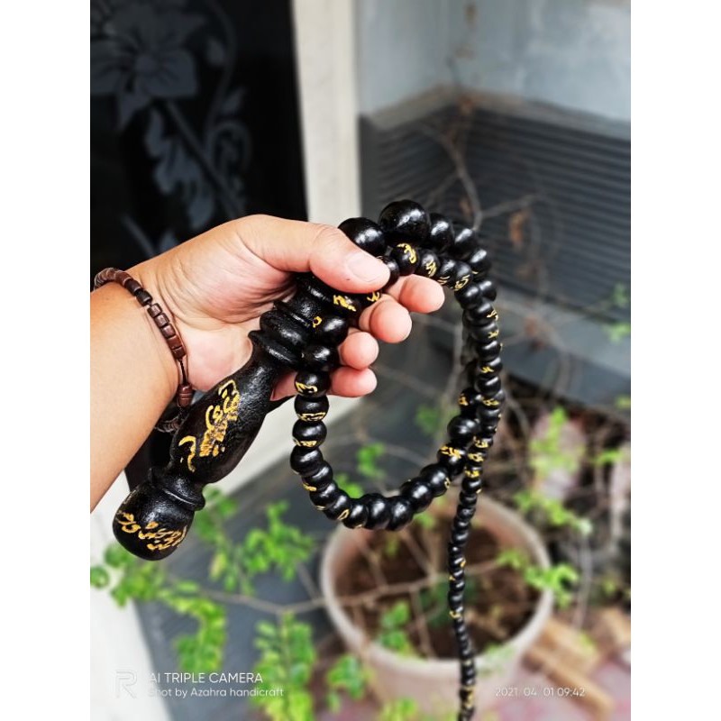 tasbih cambuk ukir Asmaul Husna