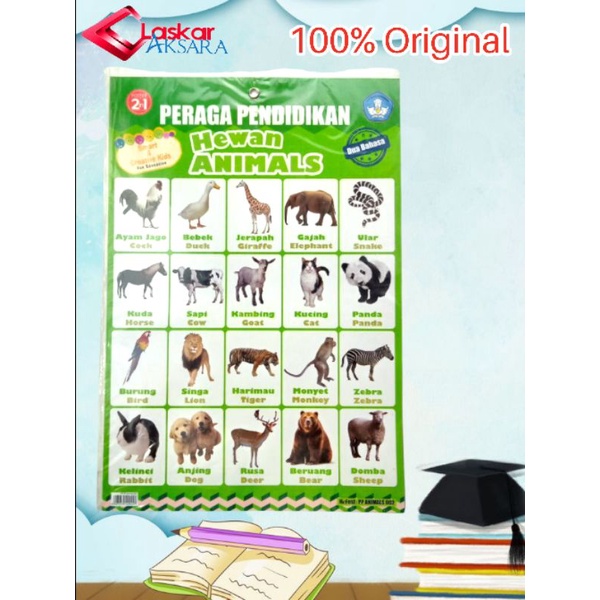 

Poster Belajar Anak 2 IN 1 Seri Hewan