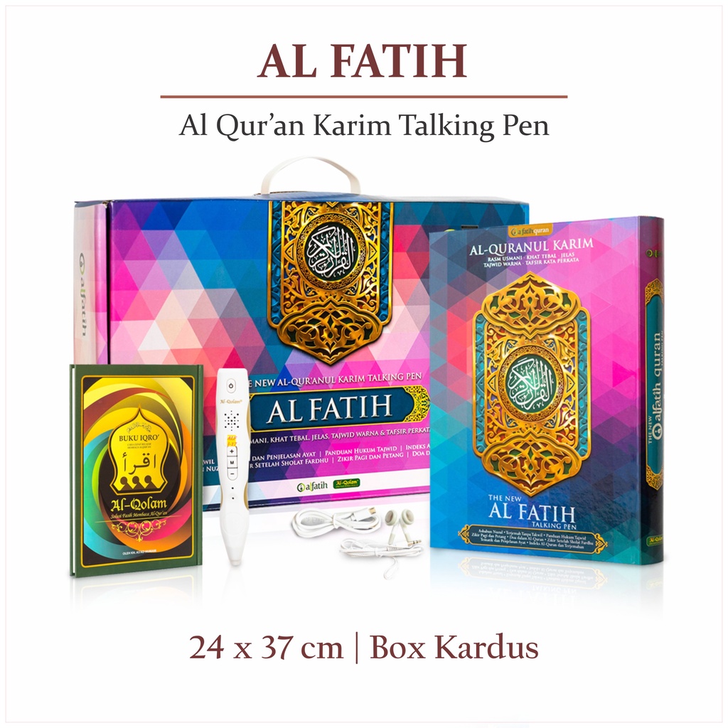 Al Quran Besar Digital Al Fatih The New Al Quran Alquranulkarim Talking Pen Dan Iqro 1 Box