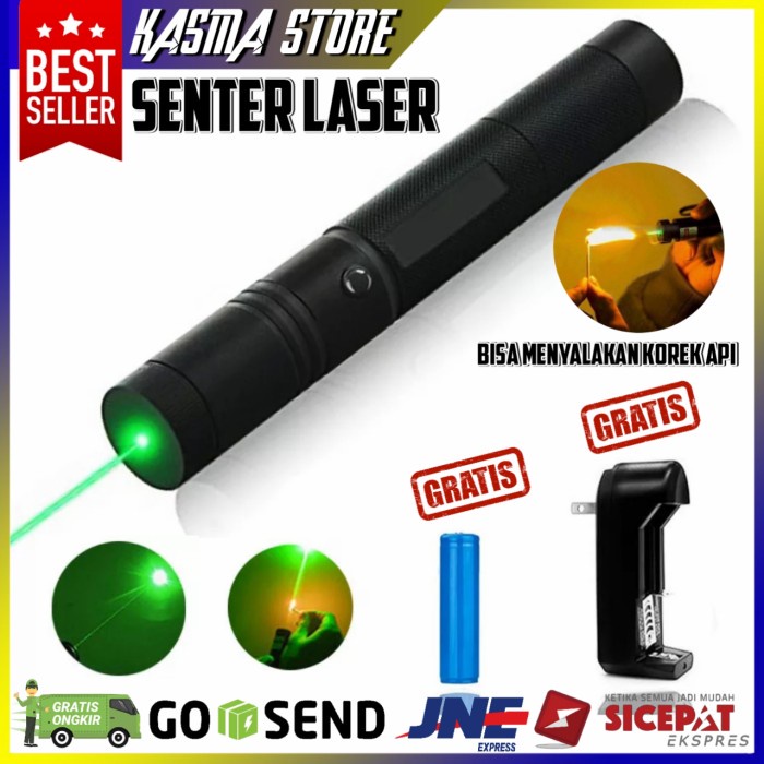 Senter Laser jarak Jauh Laser Hijau Green Laser Ponter