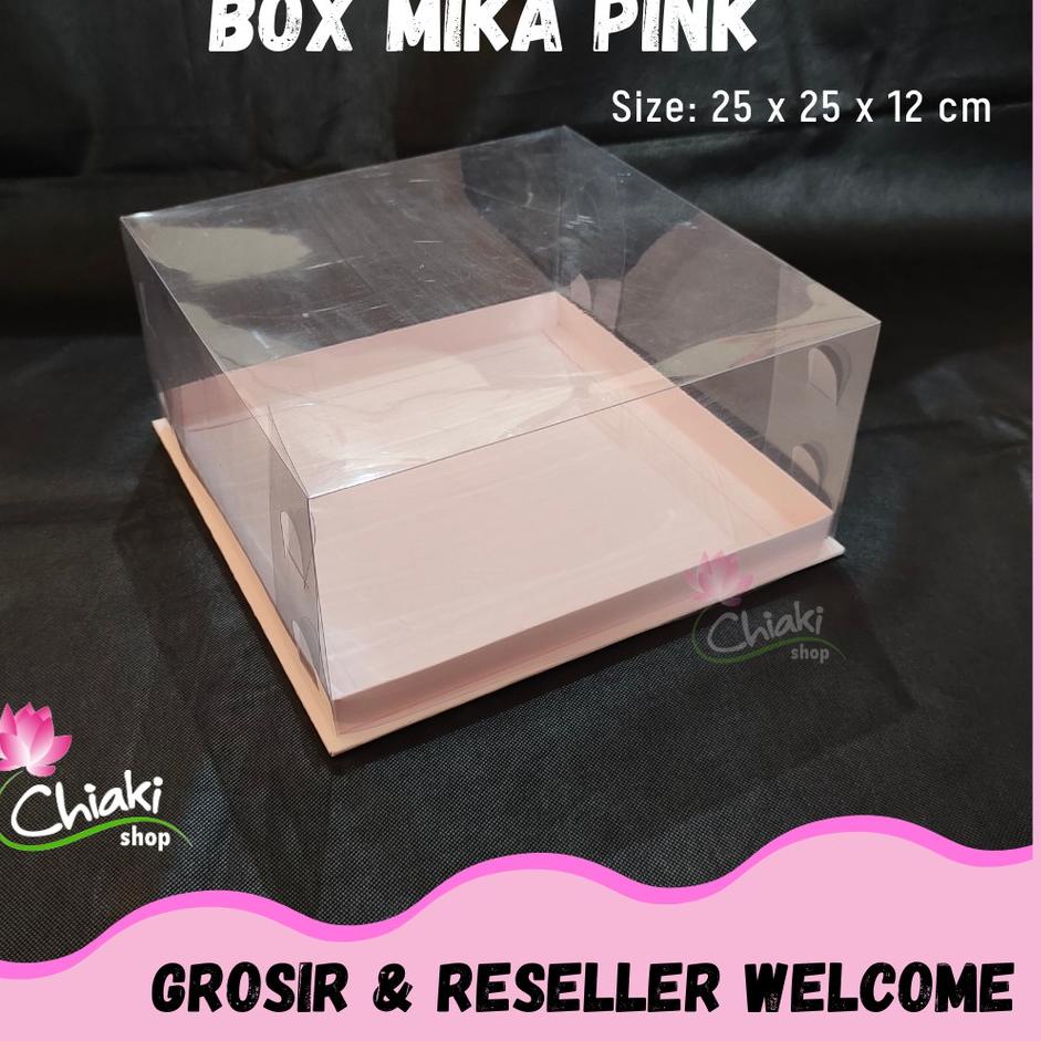 

mvbv Box Mika PINK Uk 25 x 25 x T. 12 cm Cupcake isi 9 Cake Pudding Tart Dus Emas Karton Tebal CHIAKI zxxq410