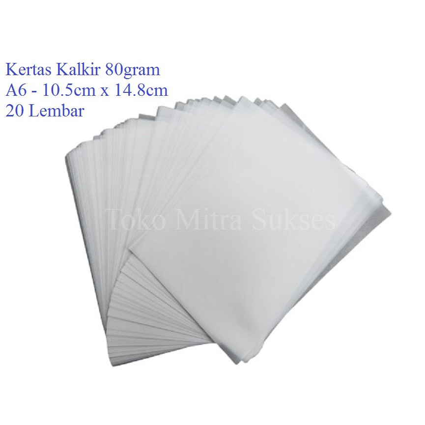 

20 Lembar Kertas Kalkir A6 80gram