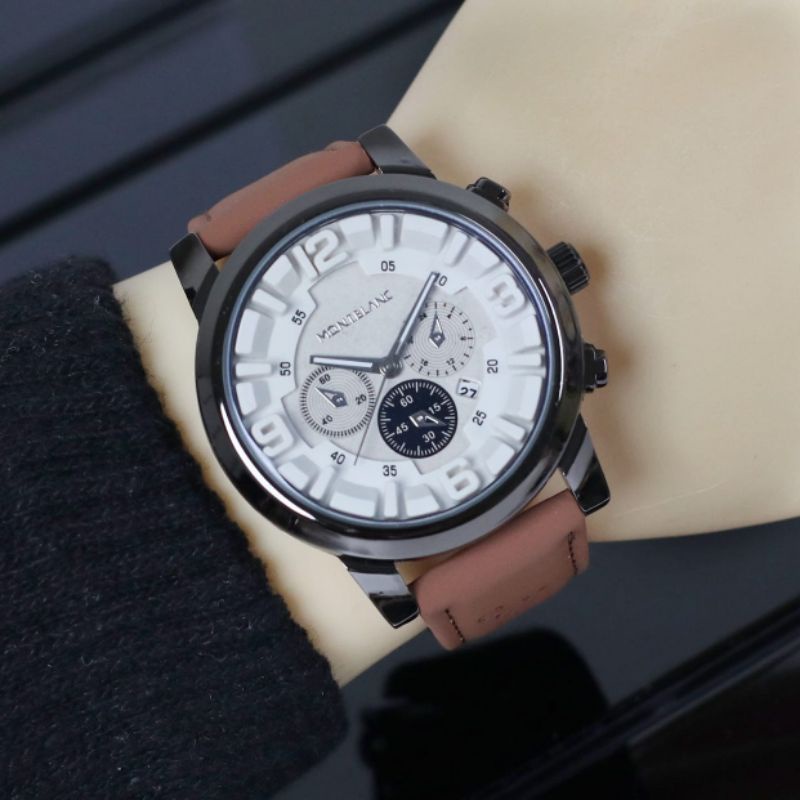COD Jam Tangan Pria Analog Kulit Tanggal Montblanc