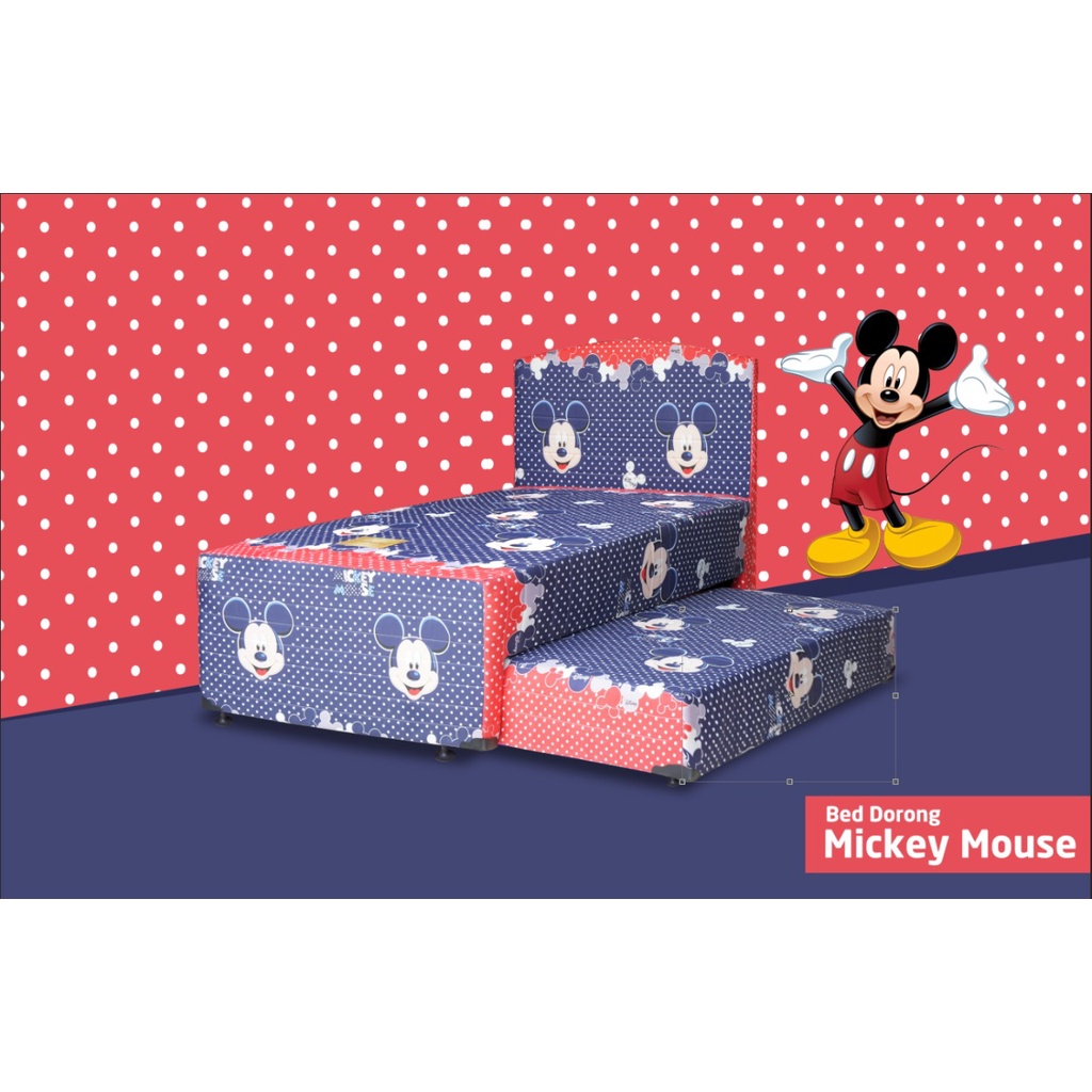 Springbed Bed Sorong Anak 2 in 1 Karakter