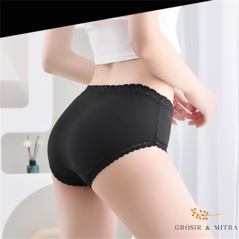 Celana Dalam Wanita Bahan Katun Lembut Halus Nyaman Digunakan Polos CD Wanita Pakaian Dalam Wanita Perlengkapan Kamar Mandi Termurah Terlaris Berkualitas CD Hitam