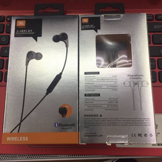 Headset earphone Heandsfree Bluetooth Wireless JBL J-005 Original