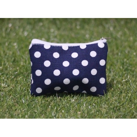 

HARGA GROSIR !!! souvenir pouch kanvas motif polkadot hitam putih
