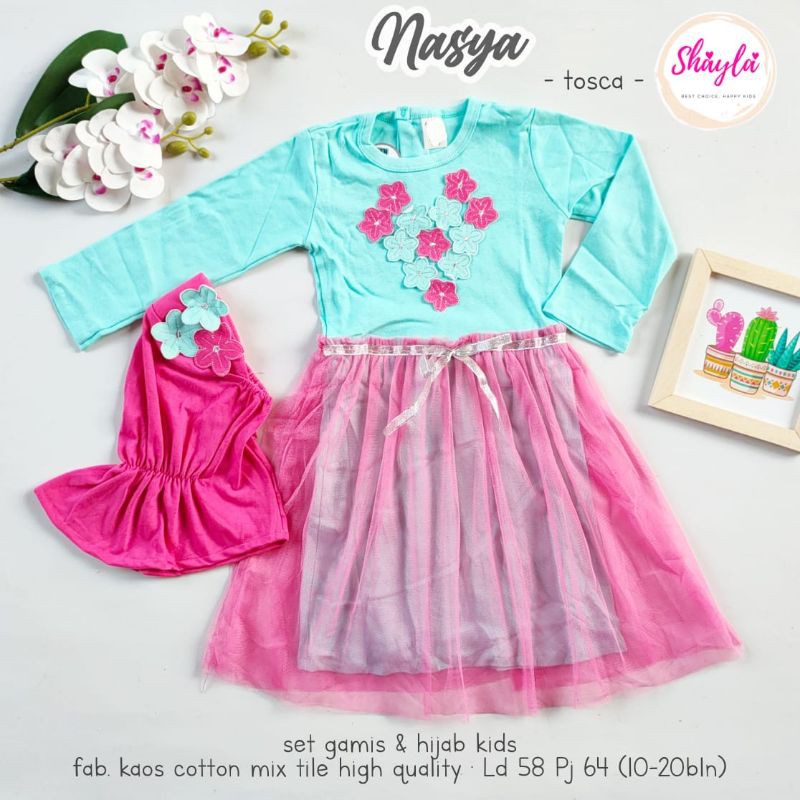 NASYA SET GAMIS HIJAB KIDS BY SHAYLA