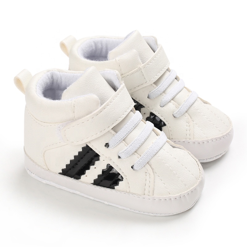 Sepatu Prewalker Bayi Laki Laki Perempuan Umur 0 - 12 Bulan Baby Prewaker Shoes Sepatu Prewalker Bayi Sepatu Boot Anak Bayi Laki Laki Perempuan Murah Umur 0 - 14 Bulan, umur 1 Tahun Putih AK 07