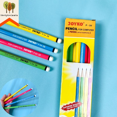 

Pensil Joyko 2B P-94 Alat Tulis Sekolah Kantor Stationery Kado Unik Pencil Neon Warna