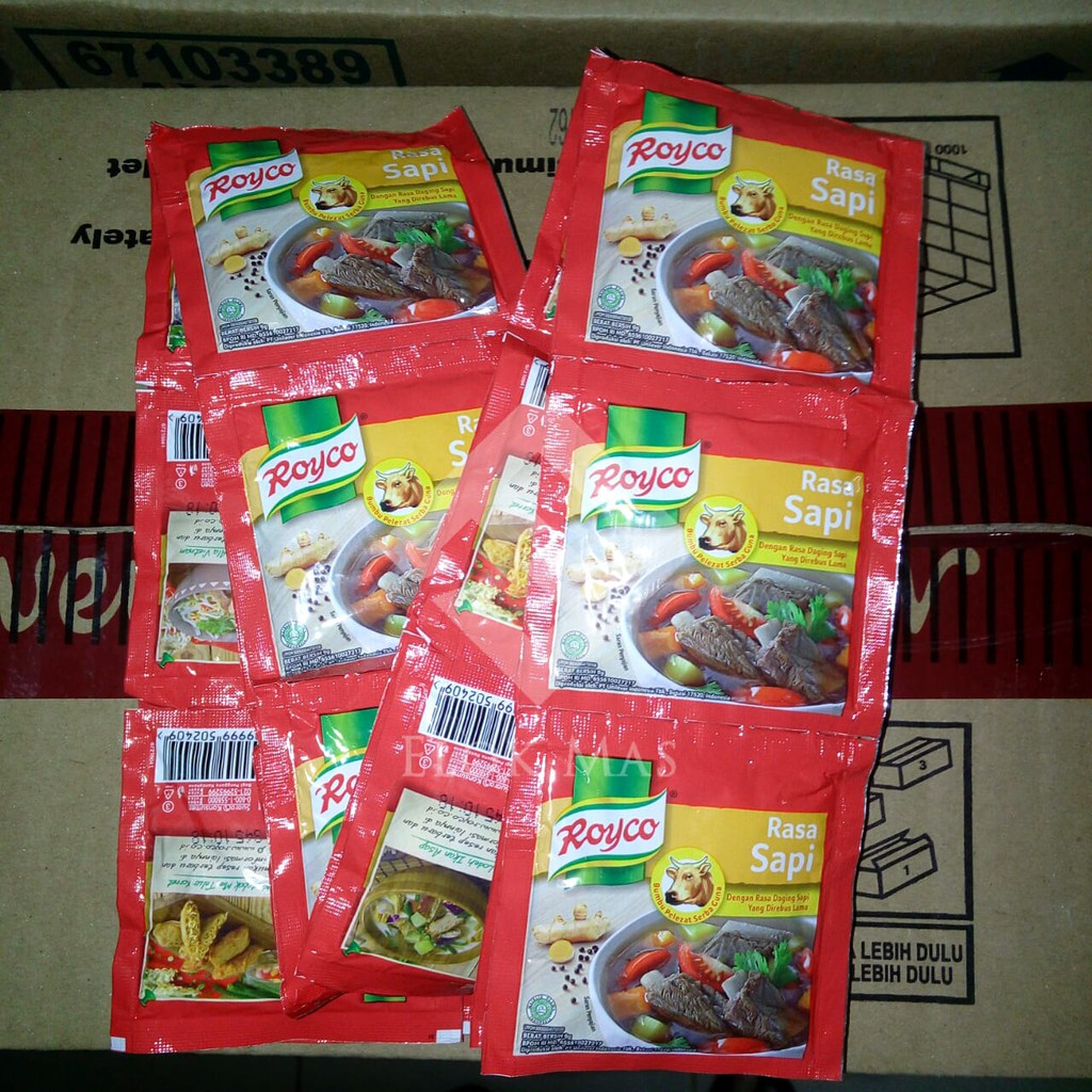 

Royco Sapi per RENCENG (12 sachet x 9gr) / Penyedap Rasa Kaldu SAPI Bumbu Instant