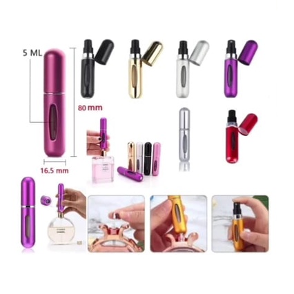 Botol Parfum Tempat Botol Parfum Mini Portable Travel Size wadah refill isi ulang parfum spray travelling