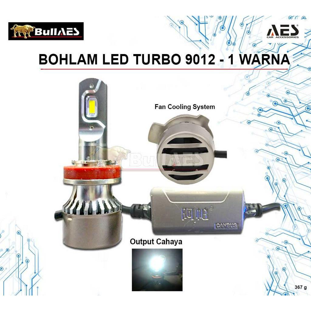 Turbo Led 9012 Hir2 Merk AES I Lampu led headlamp depan mobil Turbolight