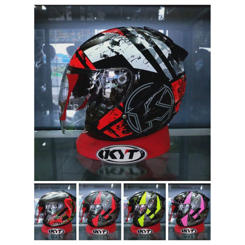 kyt galaxy flat R motif doble visor termurah(BISA COD)