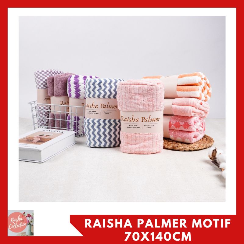 RC Handuk Mandi Raisha Palmer Motif Unisex  Handuk Dewasa Ukuran 70x135 cm