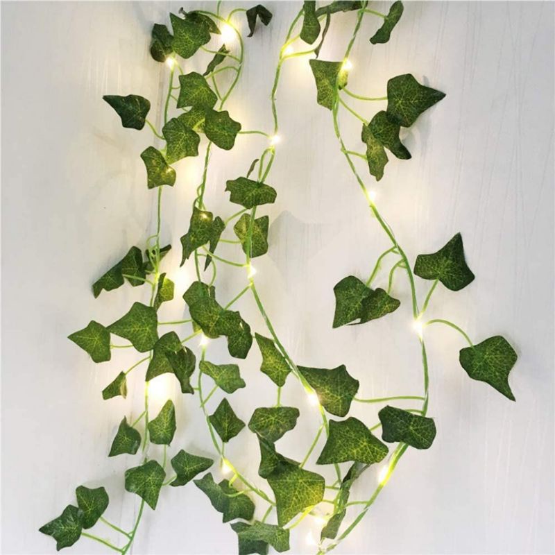 DAUN RAMBAT IVY GARLAND DENGAN LAMPU LED BUNGA HIAS LAMPU HIAS DEKORASI KAMAR LAMPU TIDUR