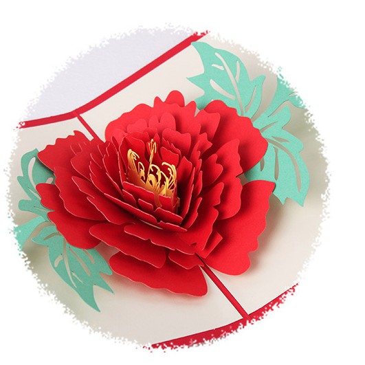 Dkv 1024 Kartu Ucapan 3d 3 Dimensi Motif Bunga Flower Gift Card Greeting Card K