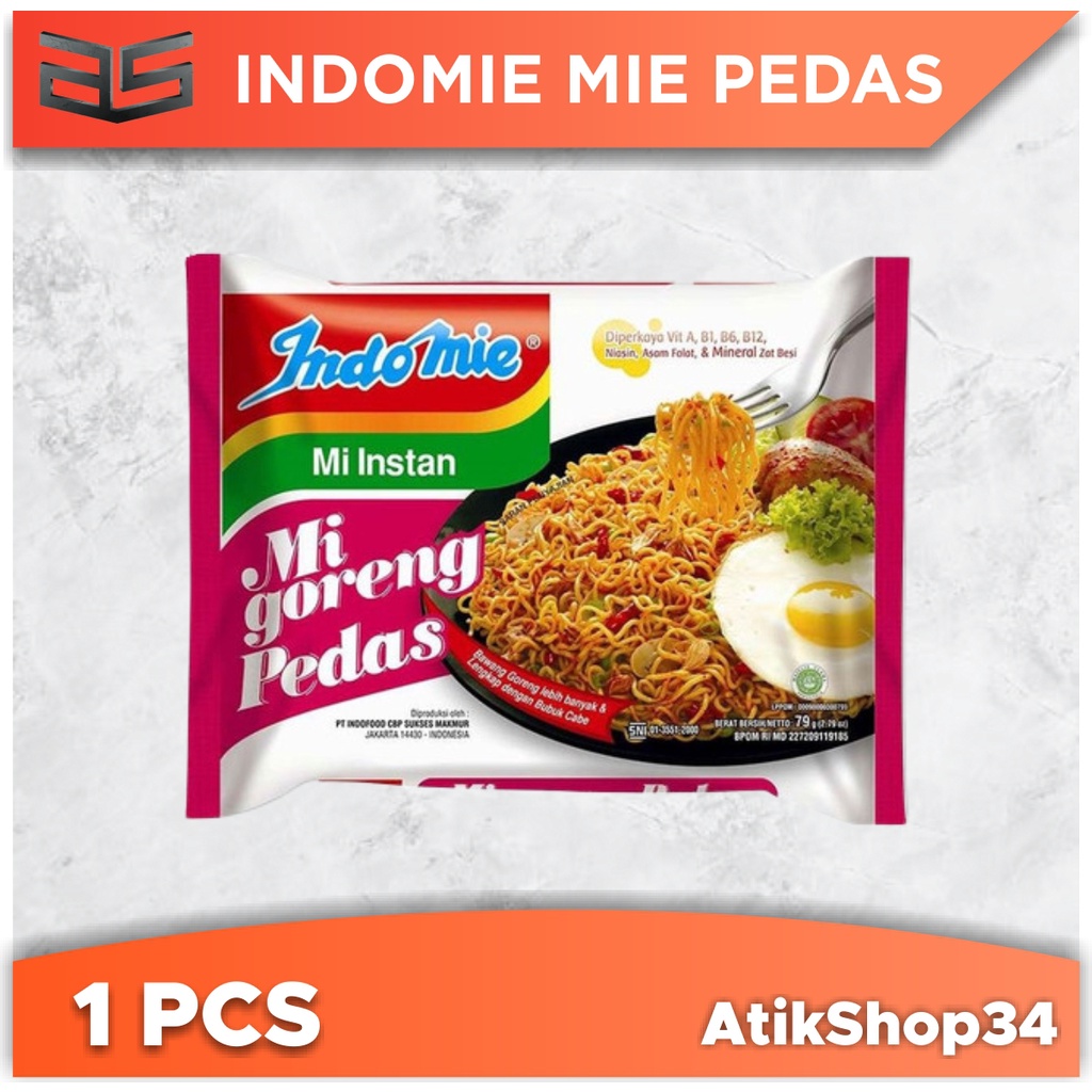 INDOMIE MIE GORENG PEDAS / MIE INSTAN RASA MIE GORENG PEDAS