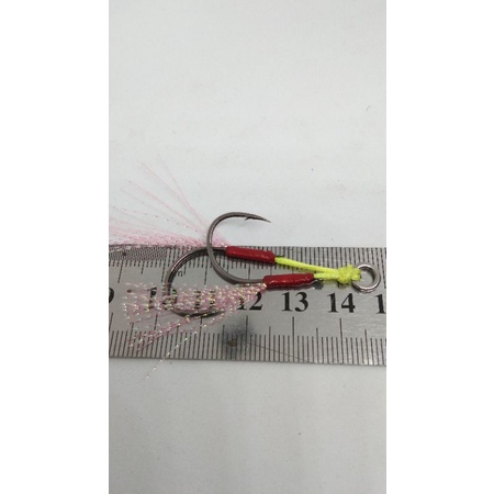 double assist hook killer super tajam dan tahan karat/ untuk jig 25gr, 30 gr, sampai 40 gram