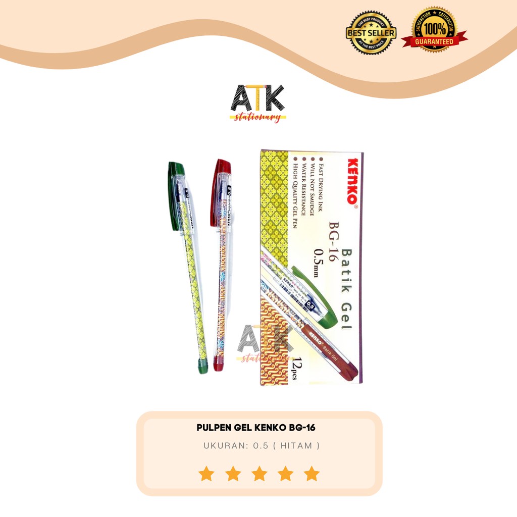 

Pulpen Kenko Batik Gel BG-16 atk