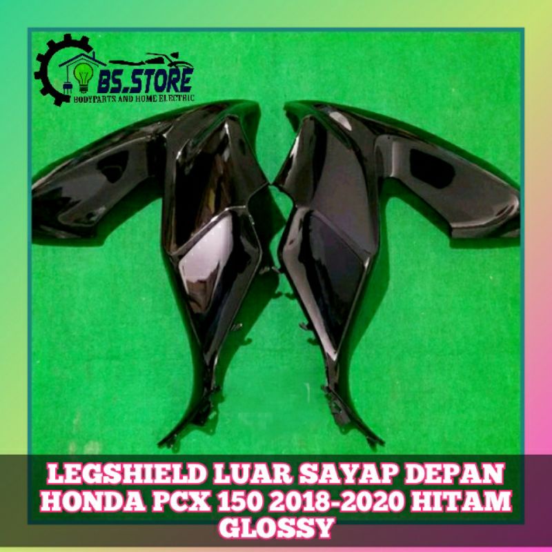 SAYAP BODDY DEPAN SAMPING HONDA PCX 150 2018 2019 2020 HITAM GLOSSY | LEGSHIELD LUAR PCX 150 2018 2019 2020 | SAYAP SAMPING KANAN KIRI PCX 150 2018-2020 HITAM GLOSSY | DEK SAMPING HONDA PCX 150 2018 2019 2020 | BODY HONDA PCX 150 | MERK WIN