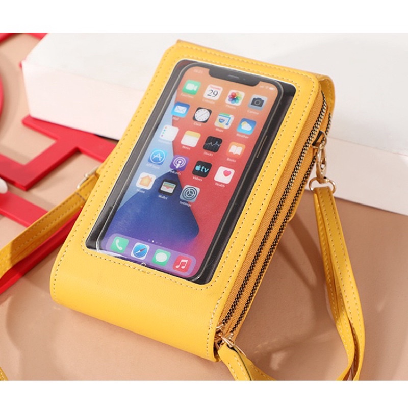 Tas Selempang Kulit Wanita Dompet Hp Cewek Touchscreen Mini Bag FL SJ1208