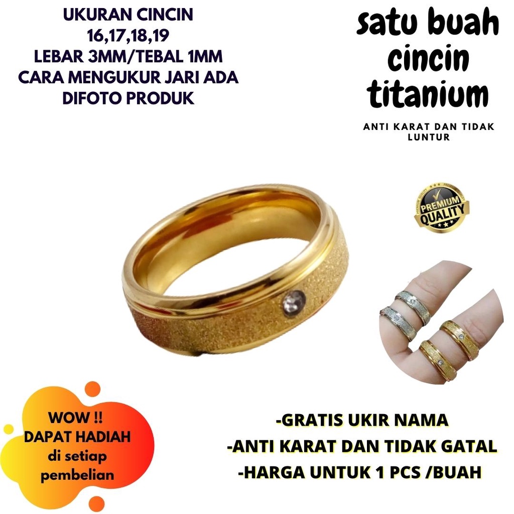 CINCIN PASIR MATA TITANIUM ,GRATIS UKIR NAMA ,HARGA UNTUK SATU PCS ,CHAT ADMIN UNTUK PEMESANAN NAMA