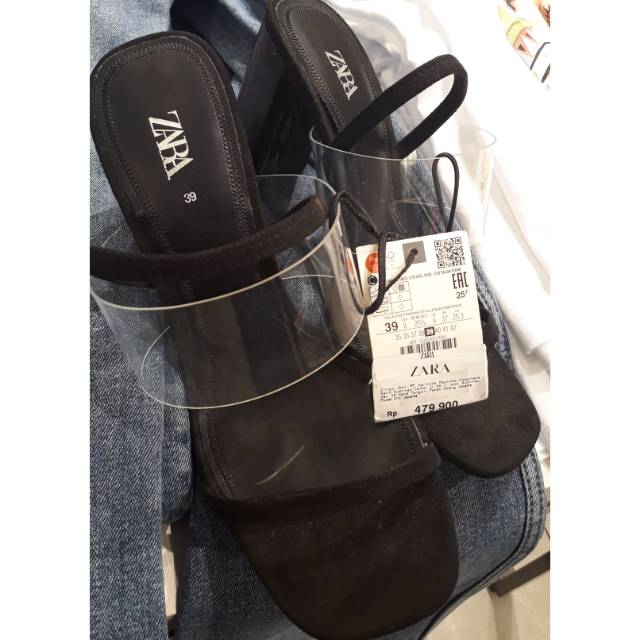 Zara sandal heels kotak sz 39
