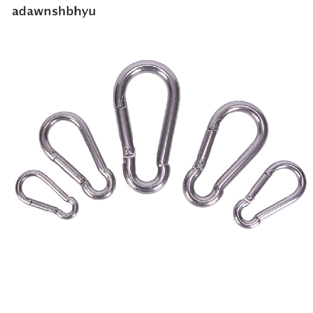 Adawnshbhyu 304gantungan Kunci Spring Carabiner Snap Hook Stainless Steel Quick Link Lock Buckle