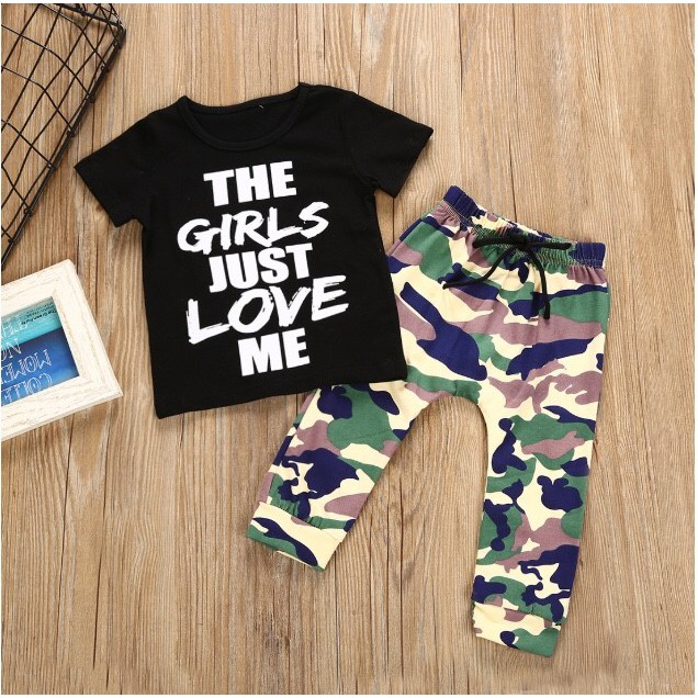 SETELAN ANAK MOTIF ARMY | SETELAN THE GIRLS