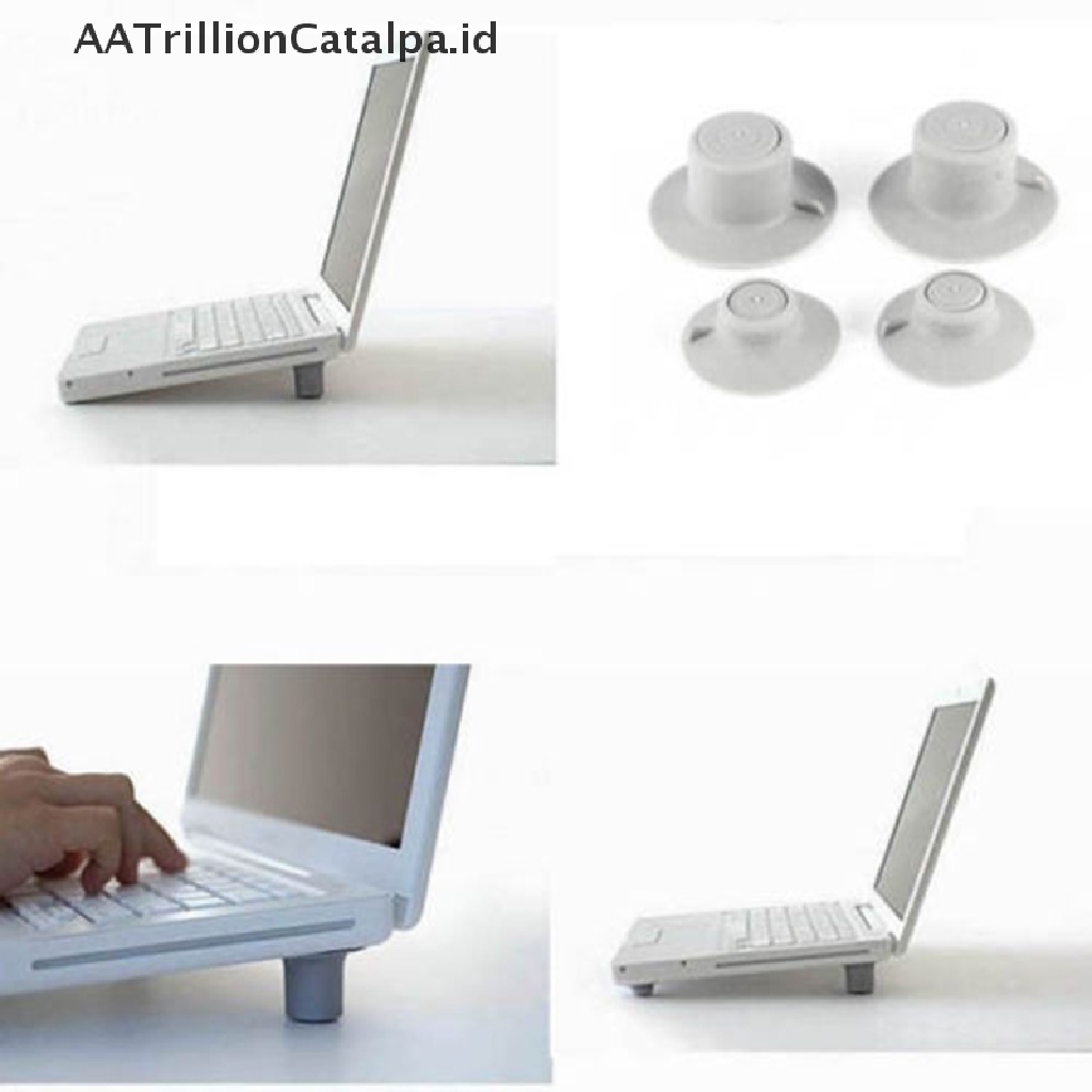 (AATrillionCatalpa) 2pcs Stand Pad Pendingin Anti Slip Untuk Laptop / Notebook