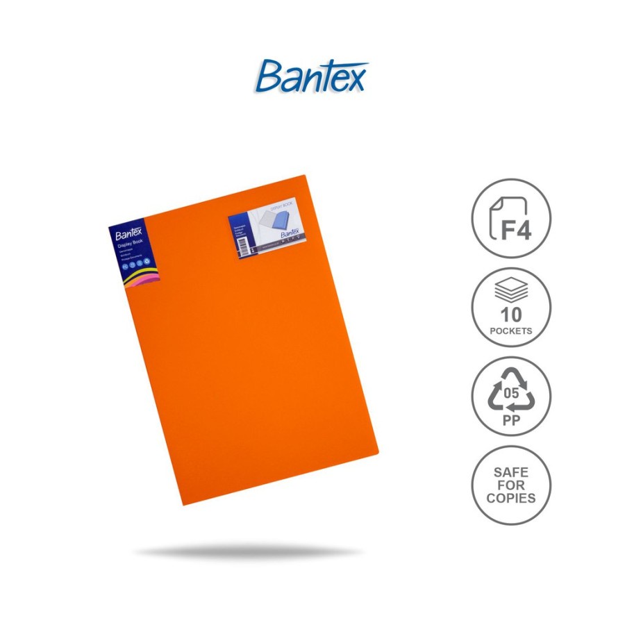 

PP DISPLAY BOOK FC 10 POCKETS BANTEX ORANGE 3180 64 / MAP