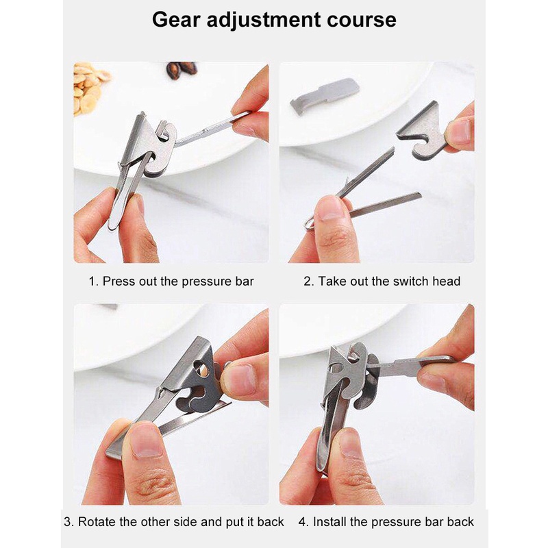 Stainless Steel Size Double Clip Melon Seed Shelling Machine Pine Nut Opening Artifact Clip Sunflower Seed Peeler Kitchen Tool