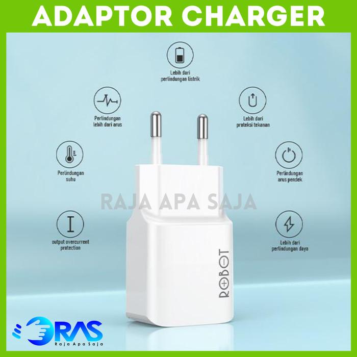 Kepala Charger Robot Isi 15 Pcs Toples Adaptor Adapter Batok Cas Casan