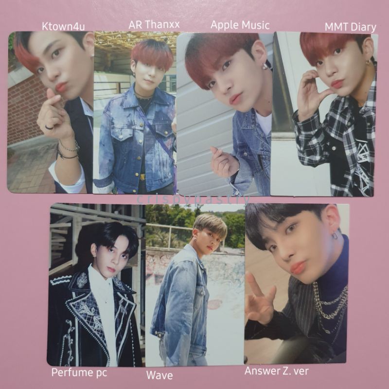 TAKE ALL● Jongho set ATEEZ Photocard (MMT Diary Ktown AR Thanxx POB Apple Music Wave AnswerZ Perfume