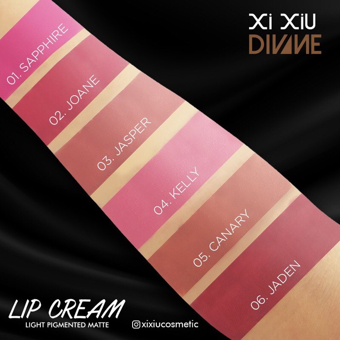 ❤ RATU ❤ Xi Xiu Divine Lip Cream Light Pigmented Matte | Lipcream Mate (✔️BPOM)