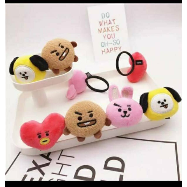 grosir  IKAT RAMBUT BT21 ATAU BTS ISI 6 PCS