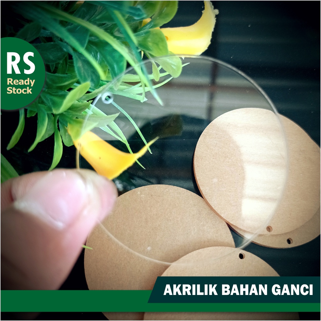 akrilik bulat bahan pin dan gantungan kunci