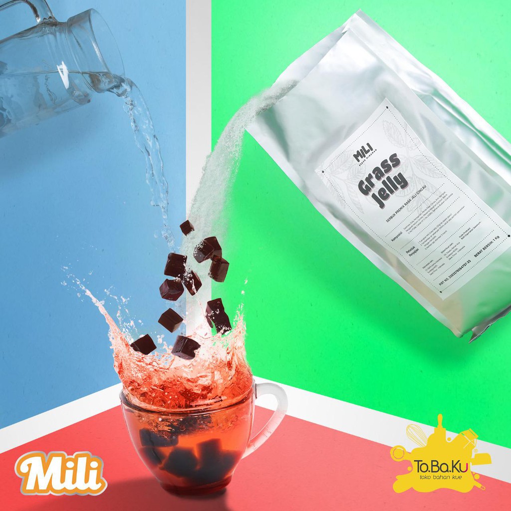 Mili Grass Jelly 1kg (topping minuman)