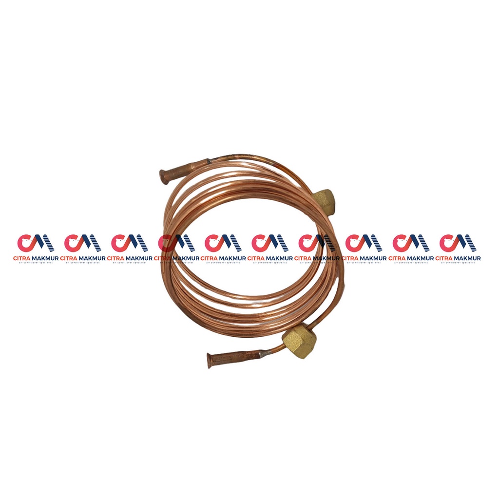 Nepel Kapiler Pressure Switch Sensor Tekanan Sambungan Pipa Tembaga Drat 1/4 inci panjang 2 meter