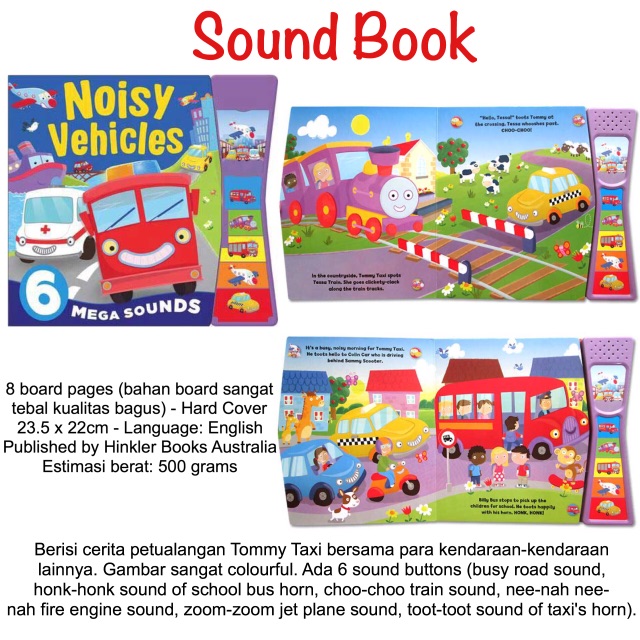 Noisy vehicles sound book
