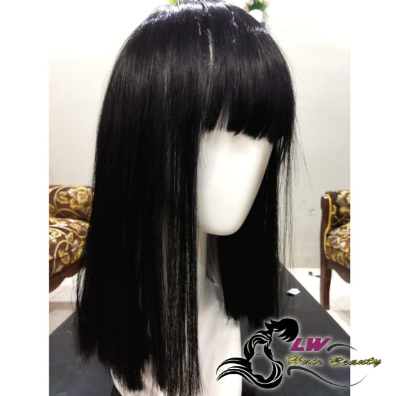 wig wanita model poni
