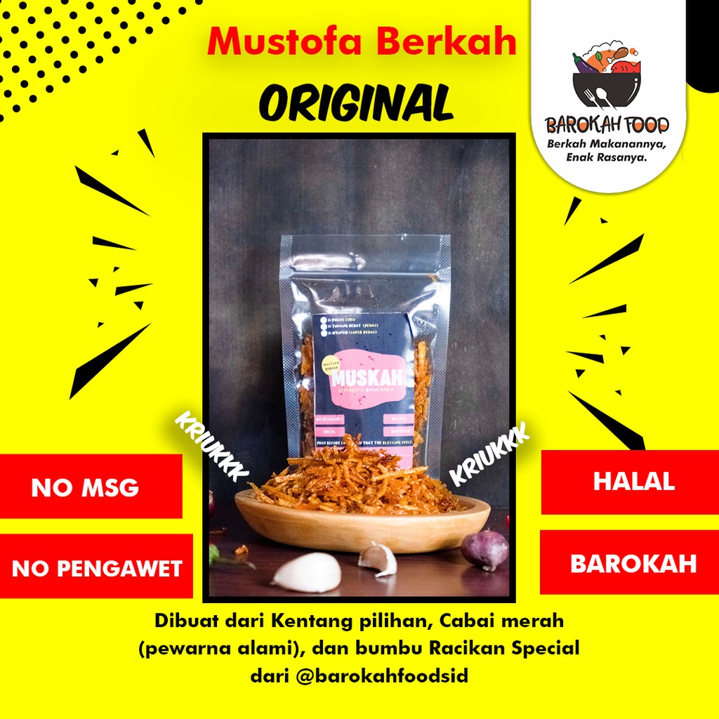 

Kentang Mustofa Berkah Kering Ori /Barokah Foods/100gram-250gram-500gram/Mustopa Kentang