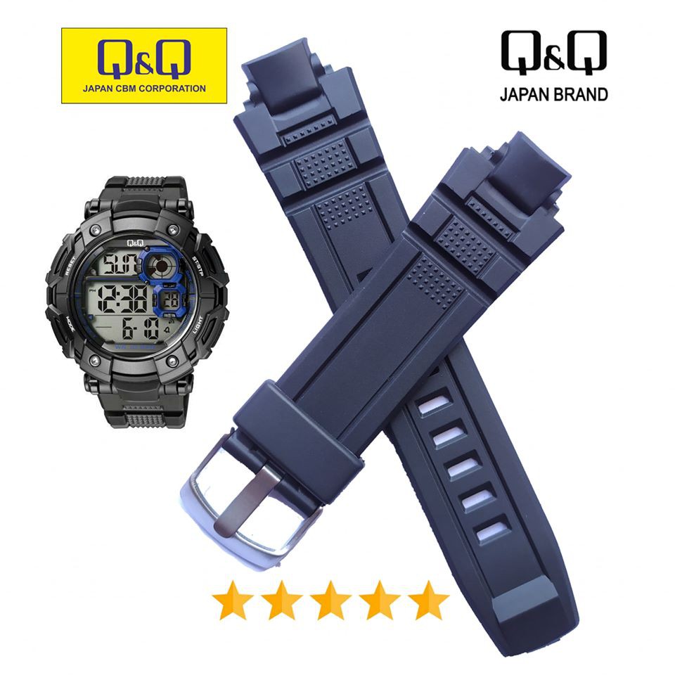 Strap QQ QnQ Q&amp;Q M150 QnQ 150 Tali Jam Tangan Q&amp;Q M 150 Black.